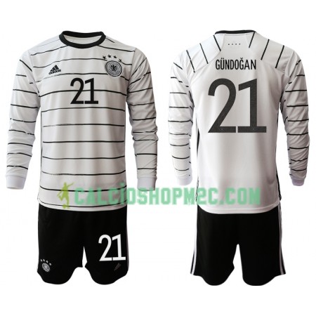 Germania Ilkay Gundogan 21 Bambino Maglia Prima Euro 2020 Manica Lunga (+ Pantaloncini)